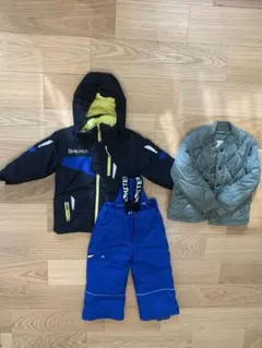 MONSTER 子ども用スノーボードウェアセット、GAP カーキ　アウター