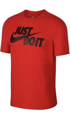 NIKE JUST DO IT フロントロゴTシャツ　赤　レッド　新品　タグ付き