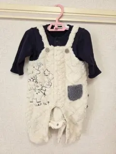 SLAP SLIP 恐竜柄もこもこロンパース 70cmサイズ