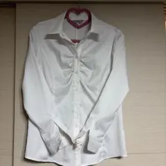 長袖ブラウス【白】　11号