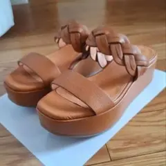 サンダル ブラウン 厚底 Lサイズ 24~24.5cm 夏