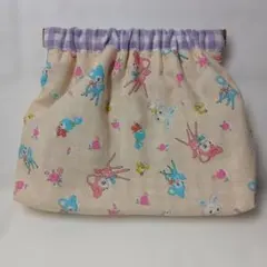 レトロアニマル柄 ミニポーチ バネ口金 ハンドメイド