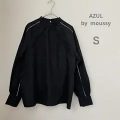 AZUL by moussy 黒ブラウス　Ｓ