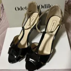 Odette e Odile オープントゥヒール ブラック
