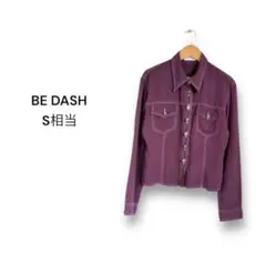 【S相当】BE DASH シャツ 長袖 カジュアル レトロ 茶