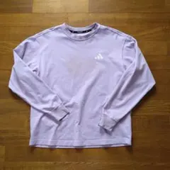adidas ラベンダー 長袖Tシャツ