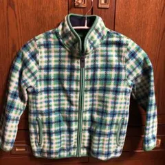 フリースジャケット 110 青緑チェック