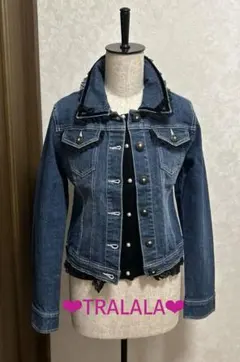 TRALALA リボン♡レース♡2WAY デニムジャケット レア 可愛い系❤︎