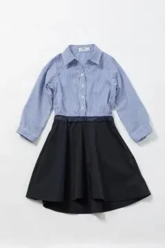 【60%OFF】新品子供服110 ストライプドッキングワンピース Tappet