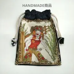HANDMADEカウガールパネル巾着袋
