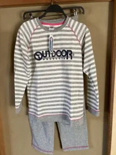OUTDOOR PRODUCTS ⭐︎裏起毛ストライプ ルームウェア Mサイズ