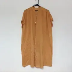 chocol raffine 半袖シャツワンピース オレンジ