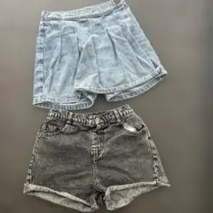 デニムショートパンツセット　150cm
