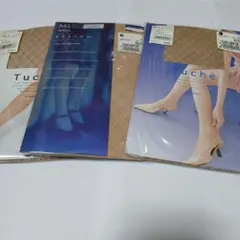 パンスト、Tuche、肌色/柄、3足