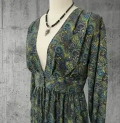 美品/UNITED ARROWS/greenlabelペイズリーロングワンピース