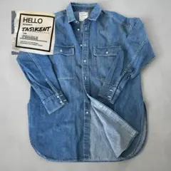【極美品】TASIKENT タシケント 定番デニムシャツ HELLOタグ 完売品