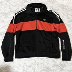 adidas トラックジャケット ブラック レッドのサムネイル