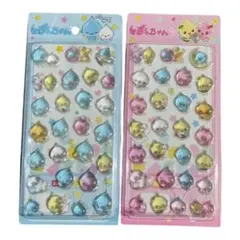 しずくちゃん　ボンボンシール　ちゅるん　固い素材　3D ピンク　2点セット