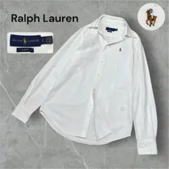 美品 ラルフローレン オックスフォード BD シャツ ホースロゴ刺繍 コットン