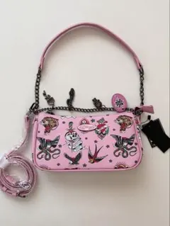 【新品】Ed Hardy エドハーディー ショルダーバッグ y2k ピンク