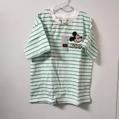 LITTC ミッキー ボーダー Tシャツ 110cmのサムネイル