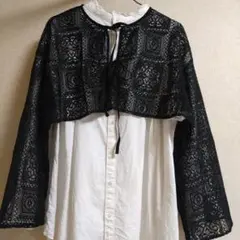 黒 レース ボレロ 長袖