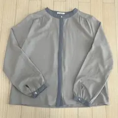 ハニーズ GLACIER レディース 長袖ブラウス ブルーグレーMサイズのサムネイル