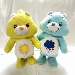 【レア！】ケアベア イエロー ブルー レトロ ぬいぐるみ