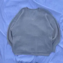 Re:EDIT リエディ Vネック オーバーサイズ ニット セーター 캐주얼