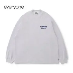everyone j.30000 logo L/S Tee ロンT L グレー