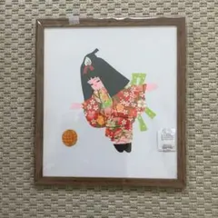 일본식 일러스트 나무 프레임 25cm