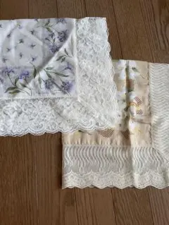 新品✳️大判レースハンカチ2枚セット