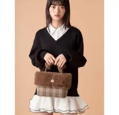 シャツドッキングフリルミニワンピース