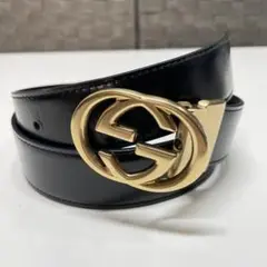 ✨良品✨GUCCI グッチ レザー ベルト ブラック レディース Amazon | [グッチ] ダブルG バックル レザーベルト レディース