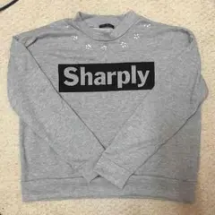 美品グレービジュー付きスウェット