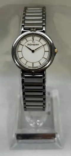 【中古品】YSL イヴサンローラン 腕時計 レディース シルバードレスウォッチ