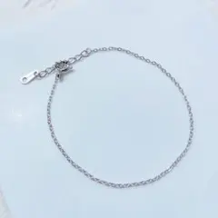匿名配送　美品　シルバーブレスレット925　シンプル　細目　可愛い　アクセサリー