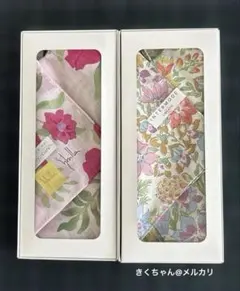 ブランド大判ハンカチ　ギフト箱入り2個　sbilla INTERMODE