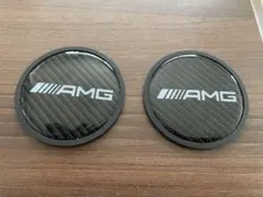メルセデス・ベンツ AMG カーボン調 ドリンクホルダー コースター 2枚セットのサムネイル