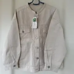 ノーカラージャケット デニムジャケット