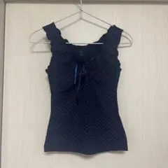 Brandy Melville ネイビー ドット柄 【即日発送】