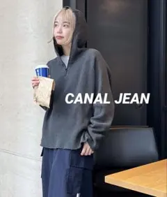 連休SALE【CANAL JEAN】ハーフジップワッフルプルオーバーのサムネイル