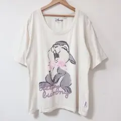ディズニー キャラクター Ｔシャツ クルーネック 半袖 ミスバニー 3L 白 綿のサムネイル