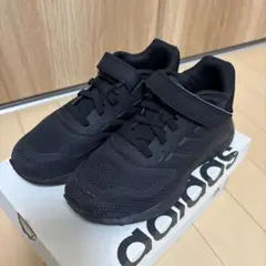 adidas キッズ スニーカー ブラック　18cm
