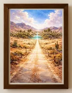 【水彩画アート】険しさの先に見える天国　2L版写真用紙