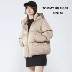 『未使用』TOMMY HILFIGER サテン ダウンジャケット Mサイズ 刺繍のサムネイル