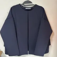 新品　IEDIT ノーカラーフリルジャケット