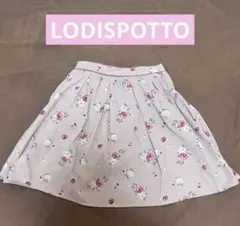 【LODISPOTTO】バラ柄フレアスカート