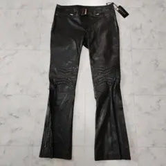 希少　Gucci グッチ　トムフォード期　レザーパンツ　ラムレザー　ブラック 黒 希少 Gucci グッチ トムフォード期 レザーパンツ ラムレザー