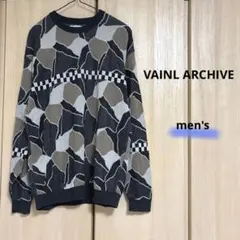 VAINL ARCHIVE 抽象パターン 薄手ニットセーターのサムネイル